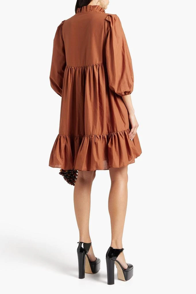 商品Black Halo|Adora tiered cotton-poplin mini dress,价格¥936,第3张图片详细描述