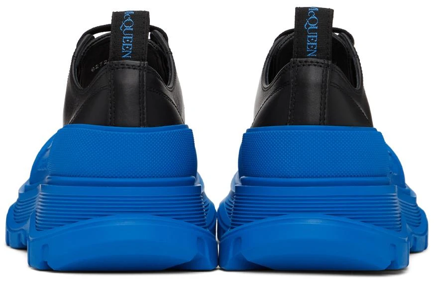商品Alexander McQueen|Black & Blue Tread Slick Low Sneakers,价格¥2534,第4张图片详细描述