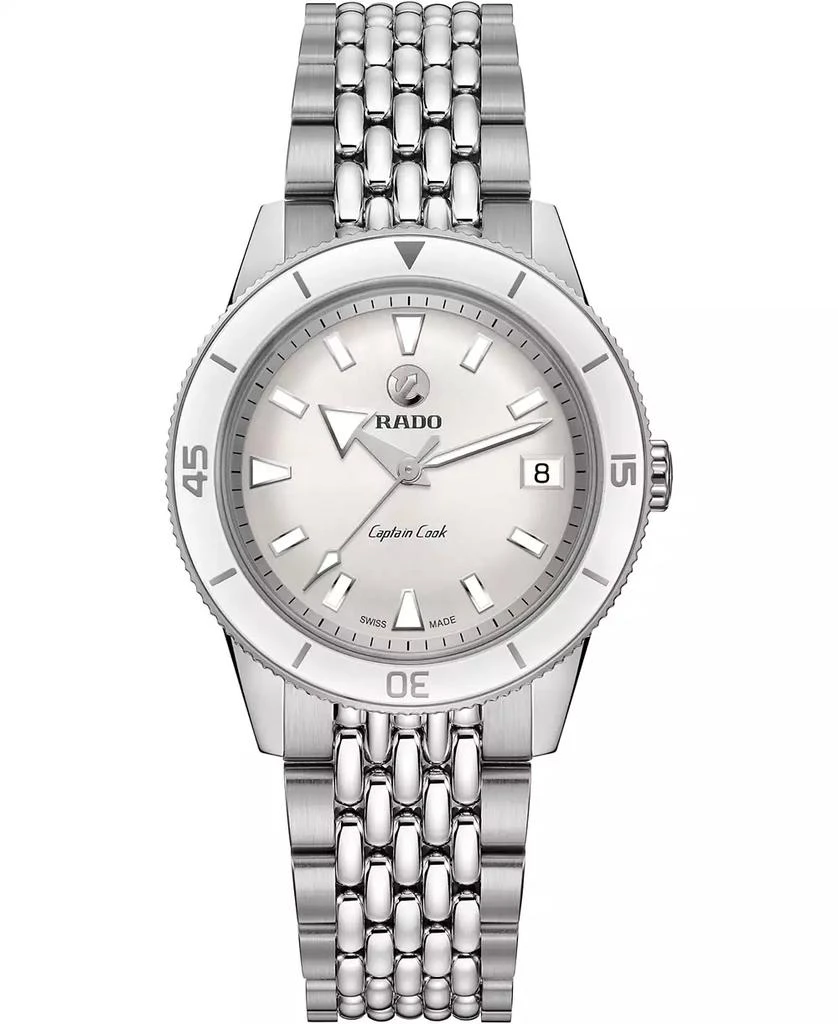 商品Rado|Women's Swiss Automatic Captain Cook Stainless Steel Bracelet Diver Watch 37mm,价格¥16845,第1张图片