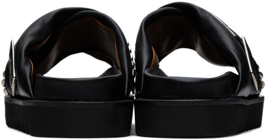 商品Toga Virilis|SSENSE Exclusive Black Criss-Crossing Sandals,价格¥3255,第2张图片详细描述