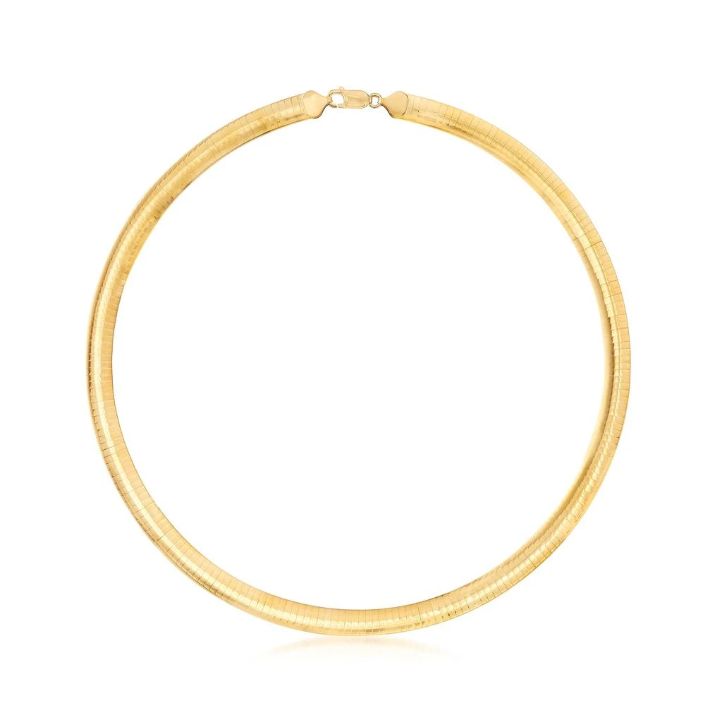 商品Ross-Simons|Ross-Simons Italian 8mm 18kt Gold Over Sterling Omega Necklace,价格¥2229,第1张图片