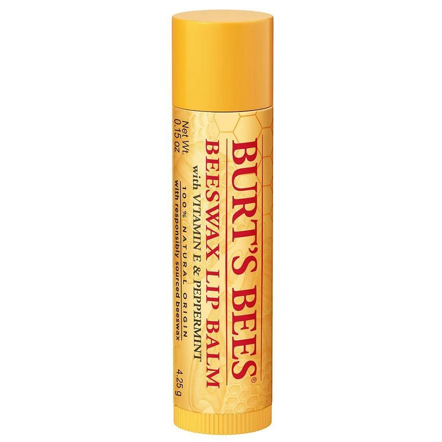 商品Burt's Bees|Lip Balm, Natural Origin Lip Care Peppermint, Beeswax,价格¥34,第5张图片详细描述