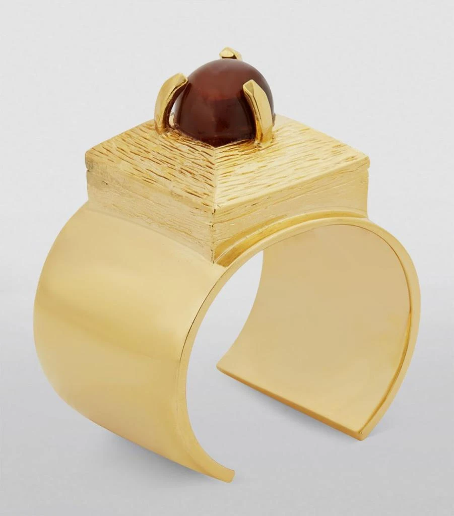 商品Yves Saint Laurent|Gold-Tone Cabochon Bangle,价格¥11541,第4张图片详细描述