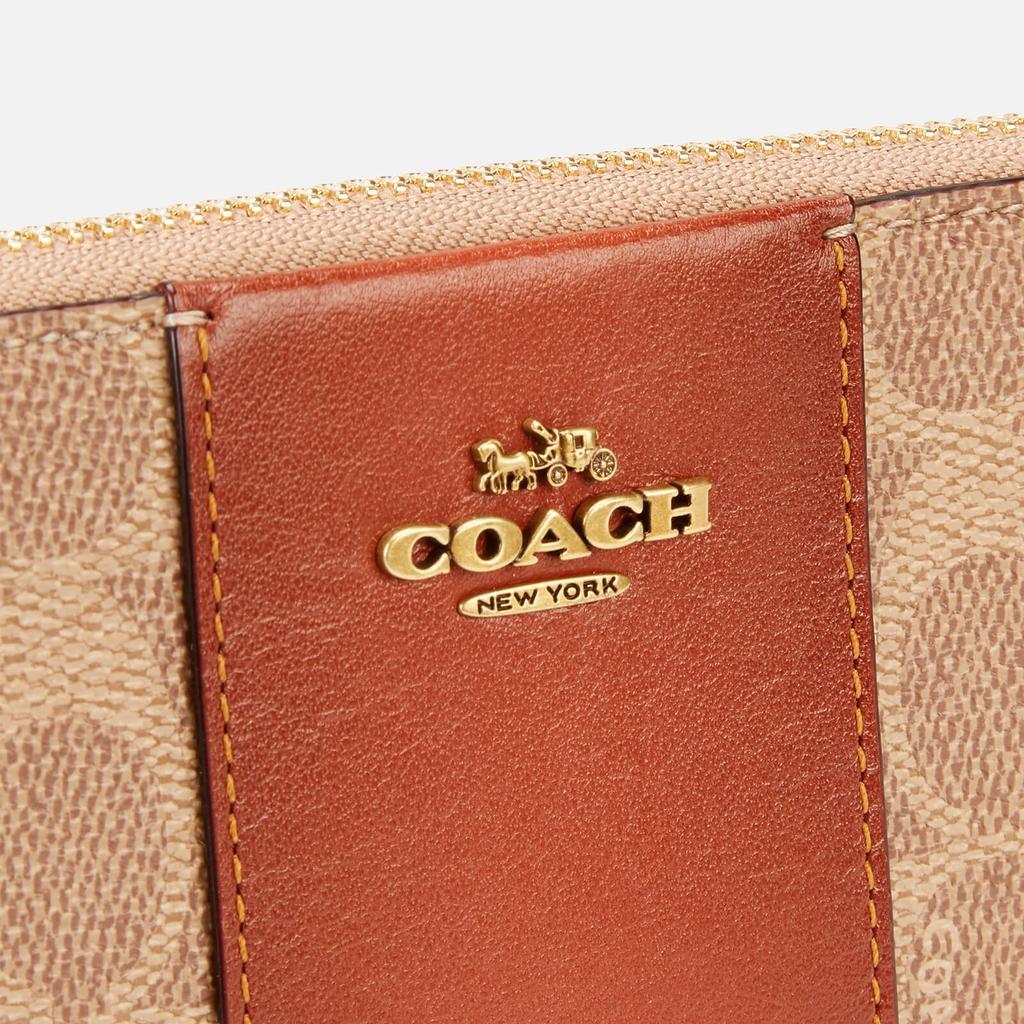 商品Coach|Coach Women's Signature Zip Wallet - Tan Rust,价格¥1520,第6张图片详细描述