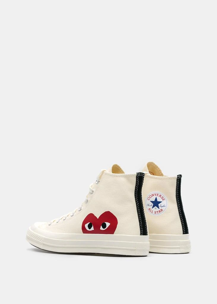 商品Comme des Garcons|COMME DES GARCONS PLAY Ivory Converse Red Heart Chuck 70 Sneakers,价格¥780,第4张图片详细描述