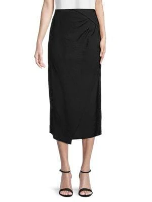 商品Vince|Asymmetric Drape Midi Skirt,价格¥513,第1张图片详细描述