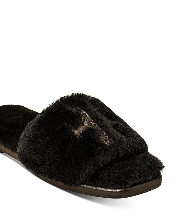 商品Tory Burch|Women's Double T Fluffy Slippers,价格¥525,第6张图片详细描述