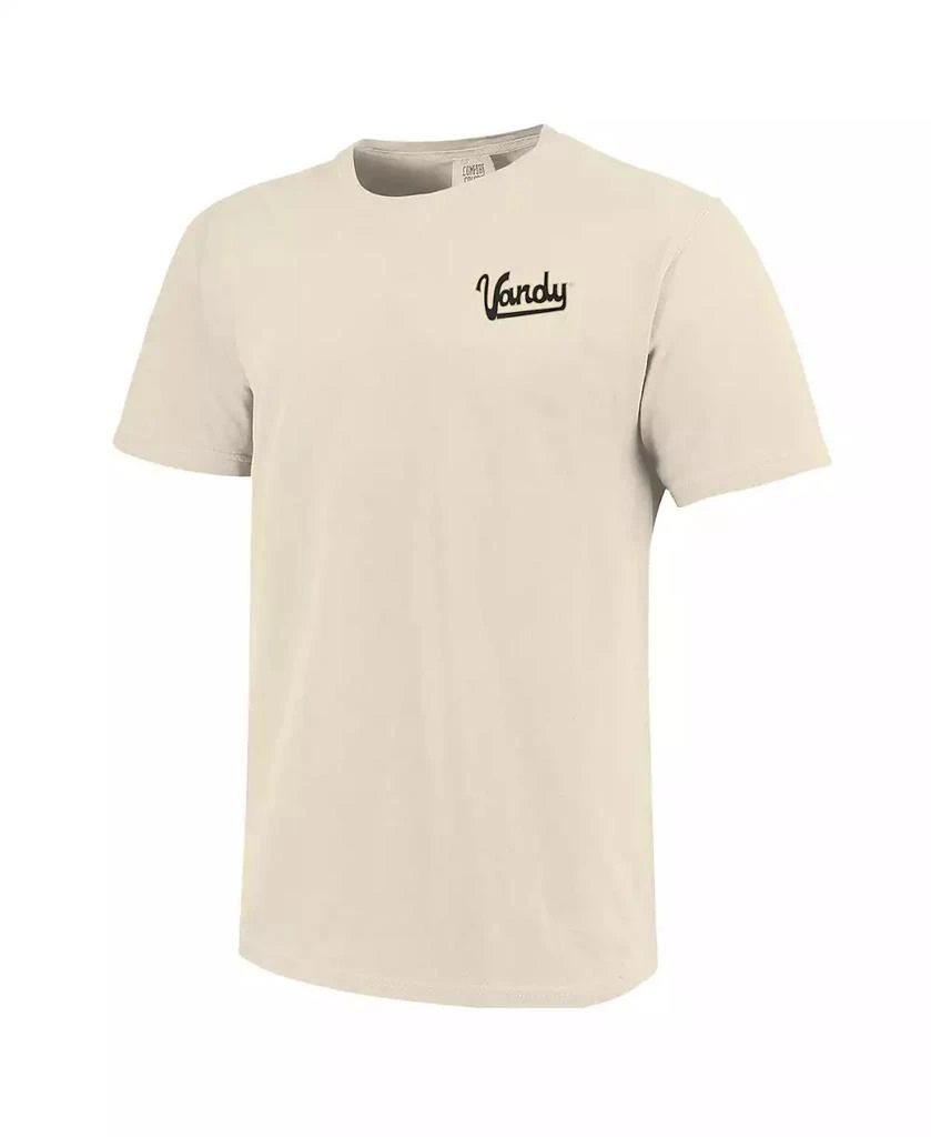 商品Image One|Men's Cream Distressed Vanderbilt Commodores Baseball Throwback Comfort Color T-Shirt,价格¥240,第2张图片详细描述