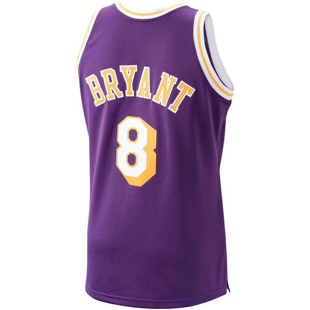 商品Mitchell and Ness|Men's Kobe Bryant Purple Los Angeles Lakers 1996-97 Hardwood Classics Authentic Player Jersey,价格¥2235,第3张图片详细描述