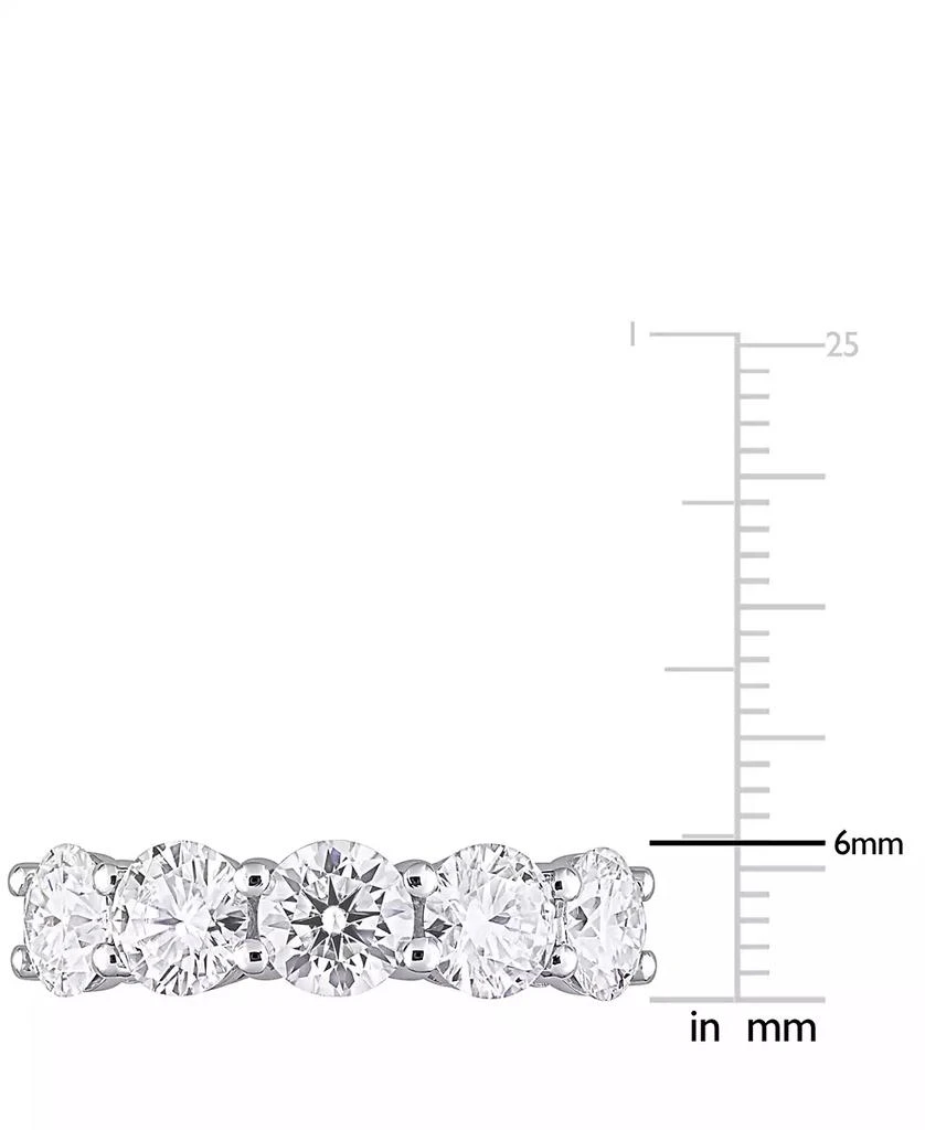 商品Macy's|Moissanite Five Stone Anniversary Band (4 ct. t.w.) in 10k White Gold,价格¥5834,第3张图片详细描述