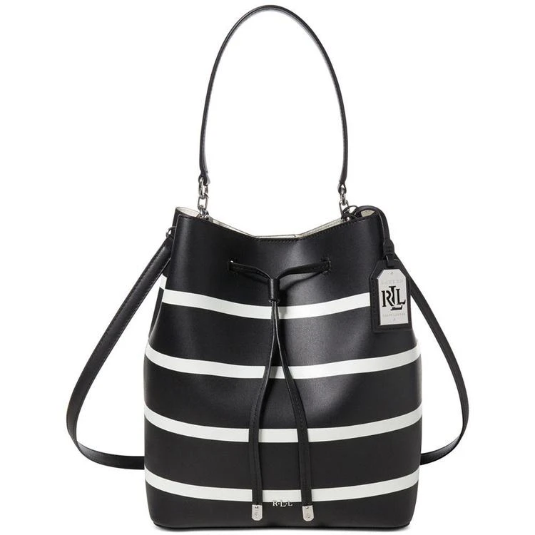 商品Ralph Lauren|Debby 条纹小号水桶包,价格¥880,第1张图片