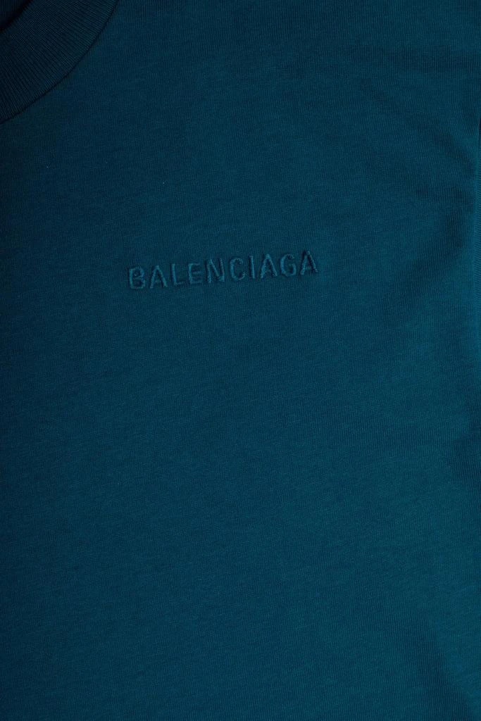 商品Balenciaga|Balenciaga Kids Logo Embroidered Crewneck T-Shirt,价格¥906,第3张图片详细描述