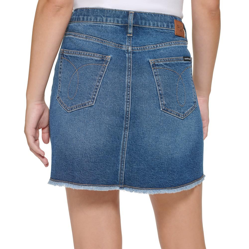 Women's A-Line Denim Mini Skirt商品第2张图片规格展示
