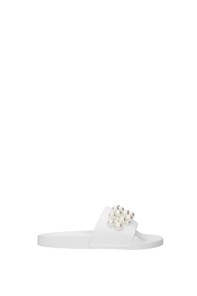 商品Stuart Weitzman|Slippers and clogs Leather White,价格¥1513,第1张图片