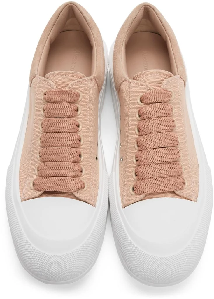 商品Alexander McQueen|粉色 Deck Lace Up Plimsoll 运动鞋,价格¥4745,第5张图片详细描述
