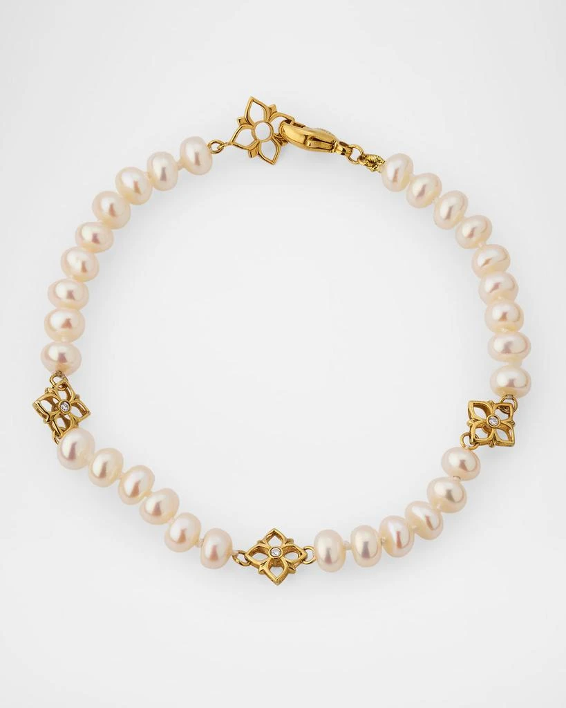 商品Stephen Dweck|18K Yellow Gold White Pearl and Diamond Bracelet,价格¥11370,第1张图片