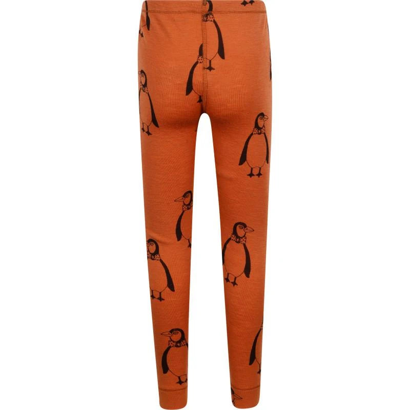商品Mini Rodini|Penguins print woolen leggings in brown,价格¥532,第2张图片详细描述