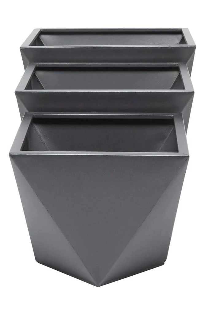 Gray Metal Modern Planter - Set of 3 商品