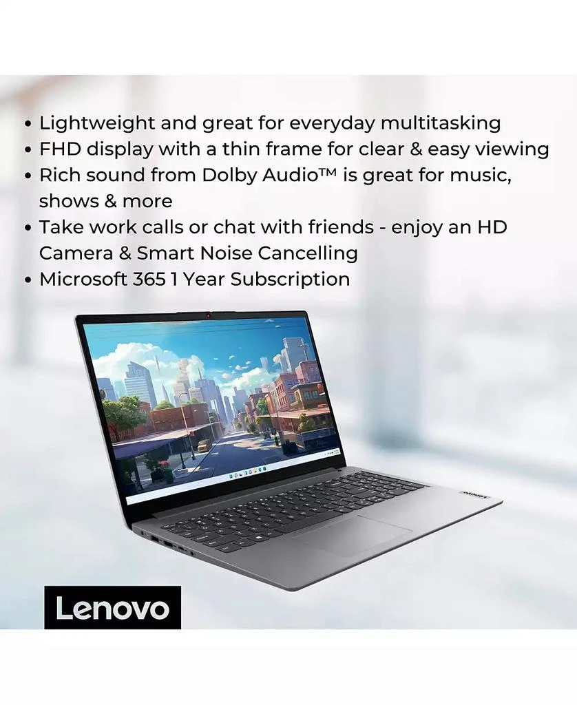 商品Lenovo|IdeaPad 1i 15.6" Laptop Intel Celeron N4500 4GB RAM 128GB eMMC Windows 11 Home FHD Display - Gray,价格¥1897,第3张图片详细描述