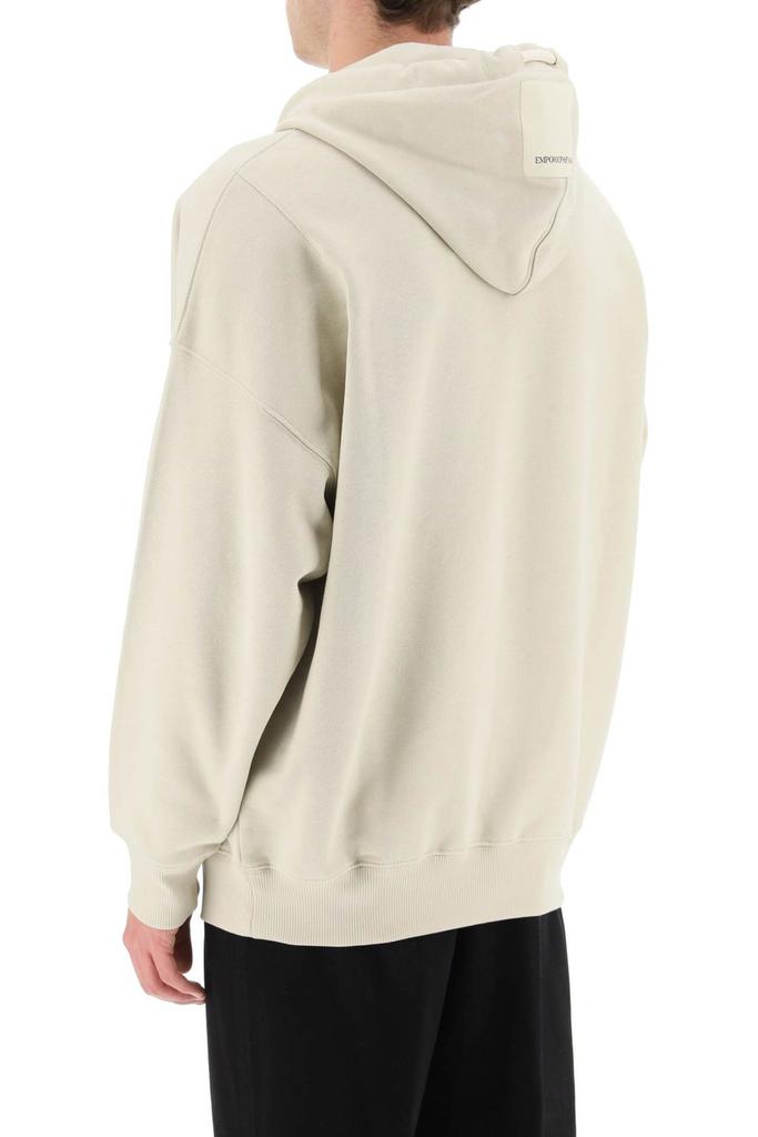 【EMPORIO ARMANI】 Men's Zigzag Embroidered Hoodie: ★ Beige Men - EA7 Emporio Armani Hoodies - JD Sports Global