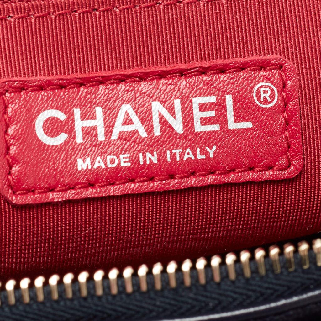 Chanel Black/Blue Tweed And Leather Gabrielle Shoulder Bag商品第10张图片规格展示