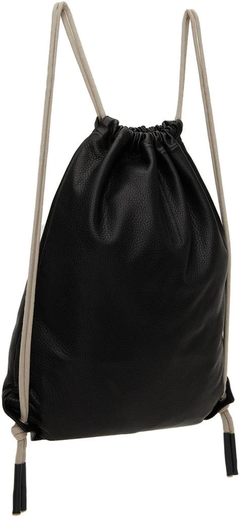 商品Rick Owens|Black Leather Drawstring Backpack,价格¥3497,第3张图片详细描述