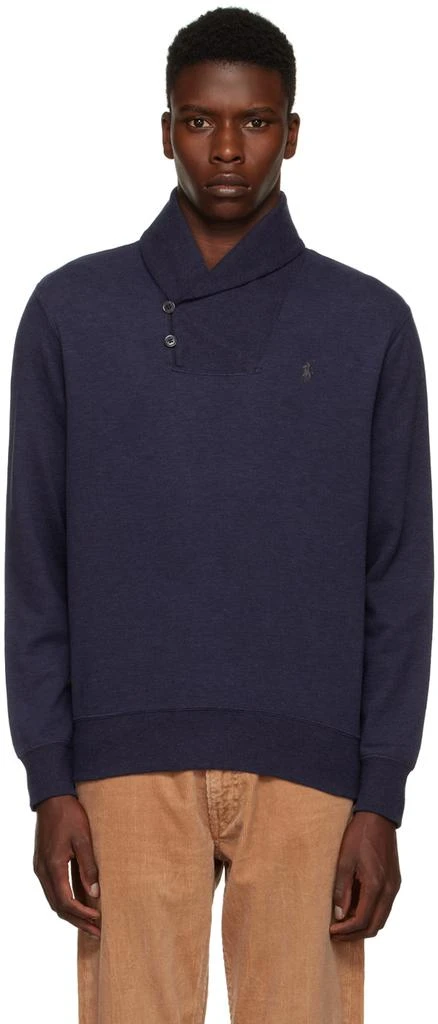 商品Ralph Lauren|Navy Shawl Collar Sweater,价格¥321,第1张图片