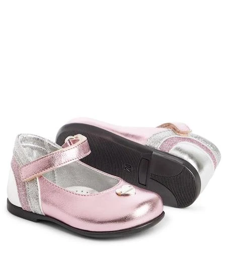 商品MONNALISA|婴幼儿 — 金属感皮革芭蕾舞平底鞋,价格¥1673,第5张图片详细描述