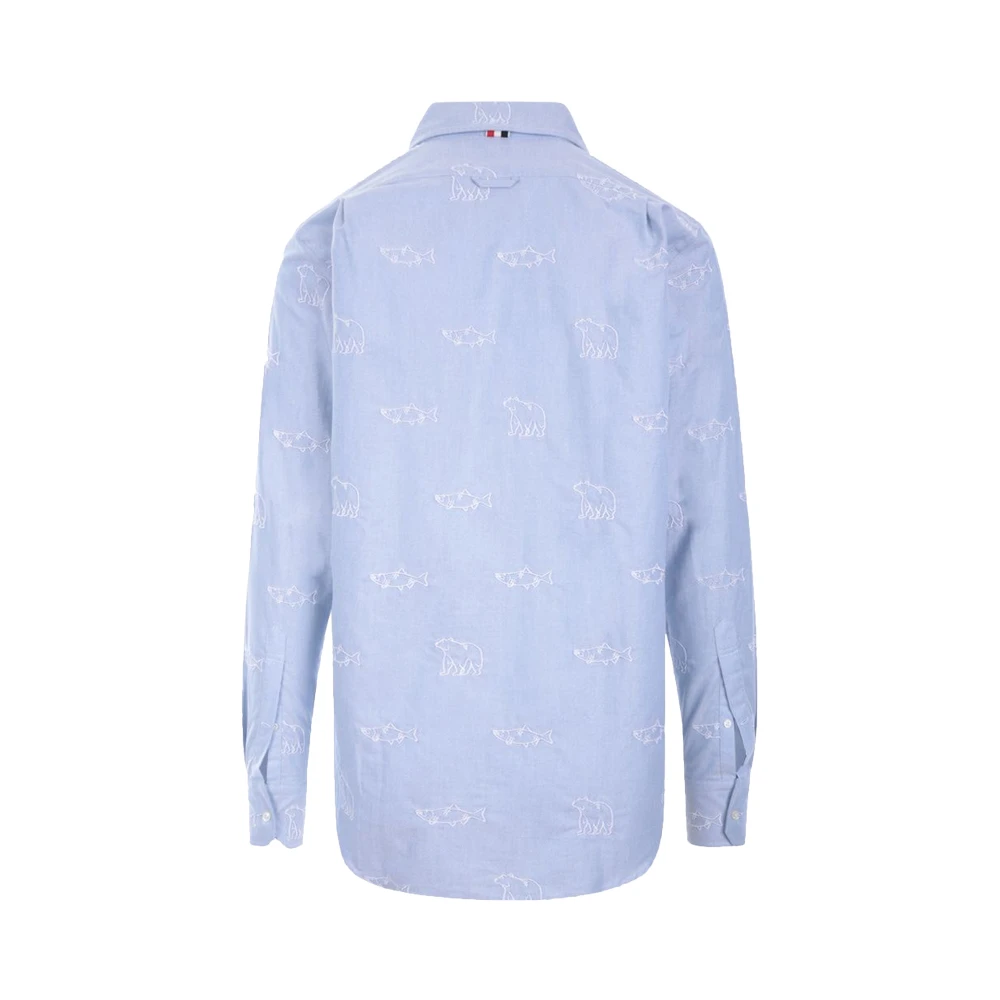THOM BROWNE 蓝色男士衬衫 MWL272E-07606-480 商品