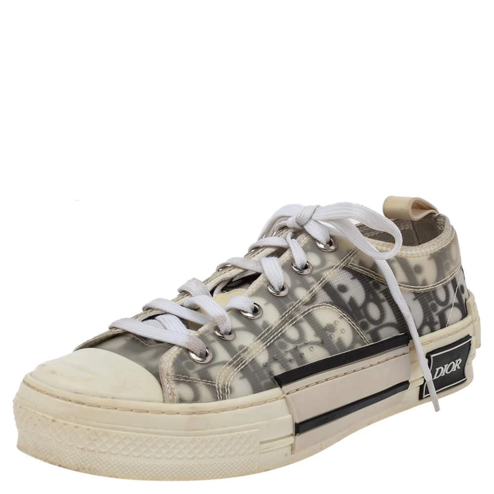 商品[二手商品] Dior|Dior Green/White Oblique Mesh B23 Low Top Sneakers Size 36,价格¥2445,第1张图片