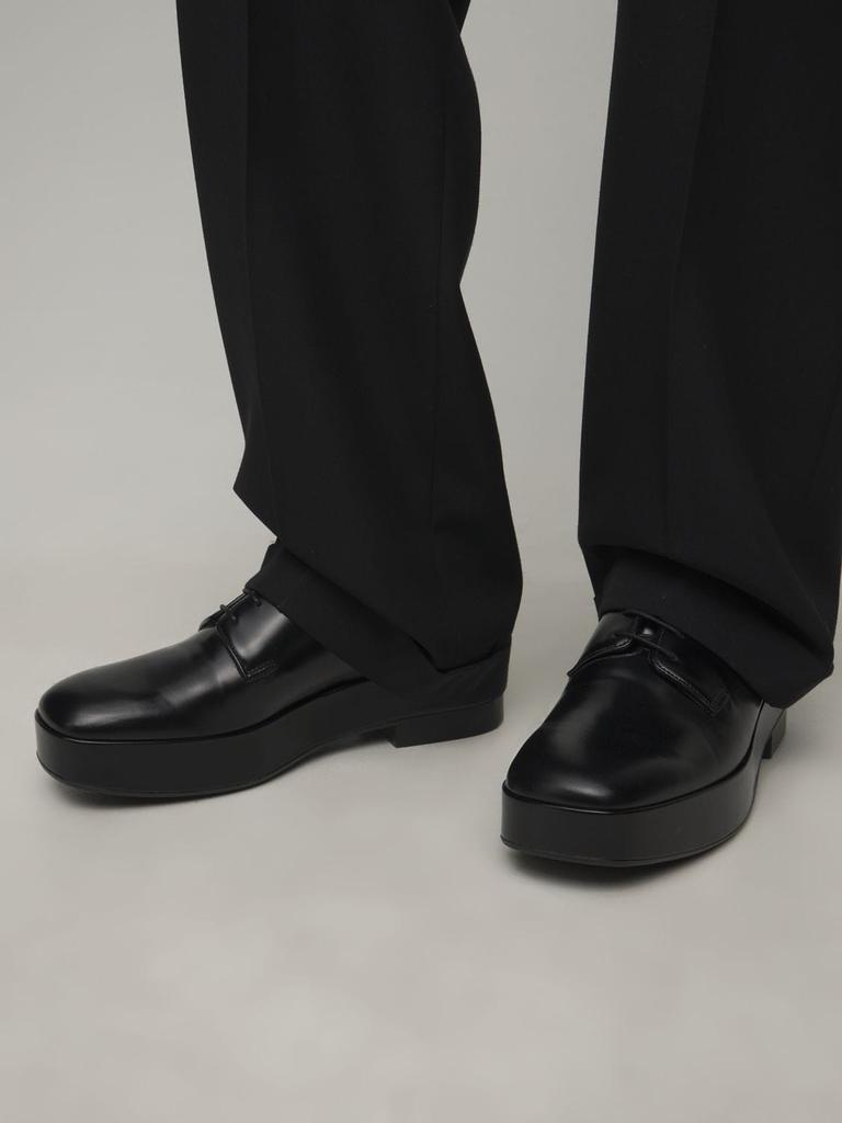 商品Prada|Leather Lace-up Derby Shoes,价格¥8573,第4张图片详细描述