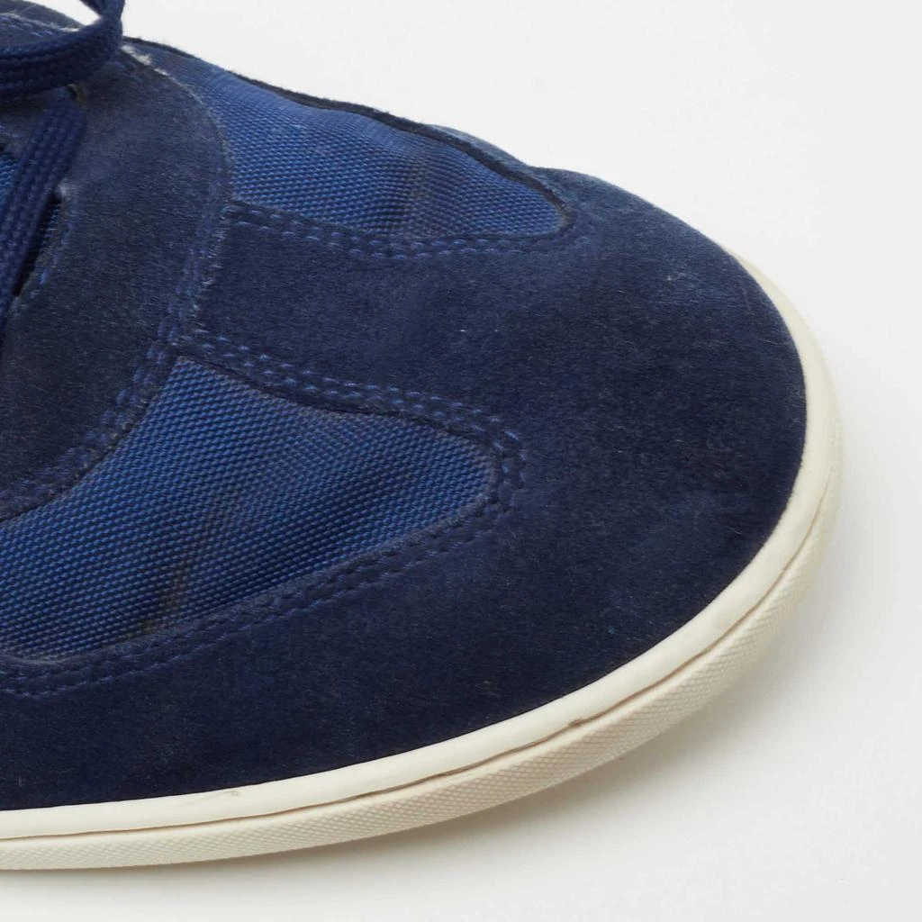 Louis Vuitton Blue Suede And Canvas Trainers Low Top Sneakers Size 44 商品