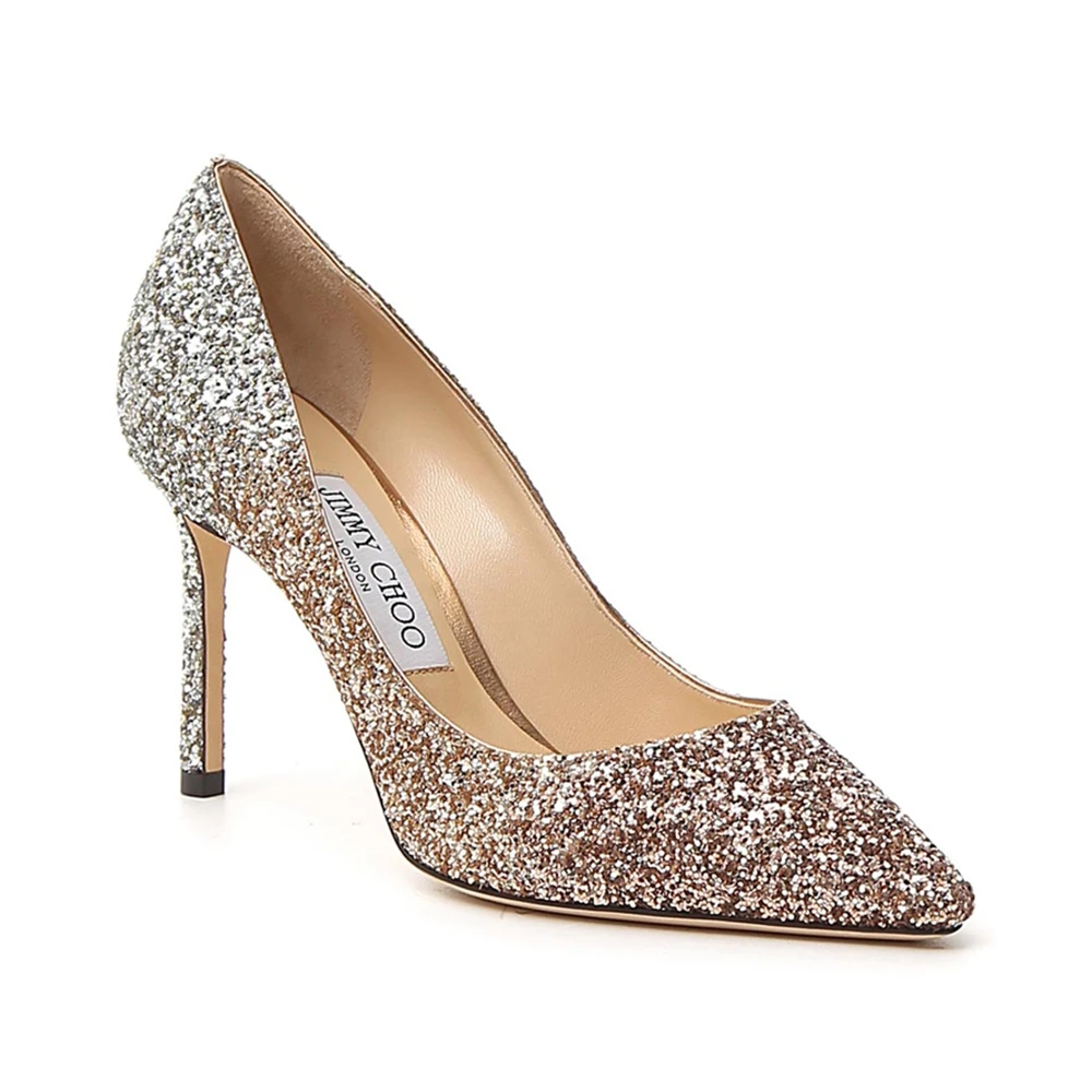 JIMMY CHOO 金色女士高跟鞋 ROMY85-VNB-ROSEGOLDGOLDSILVER 商品