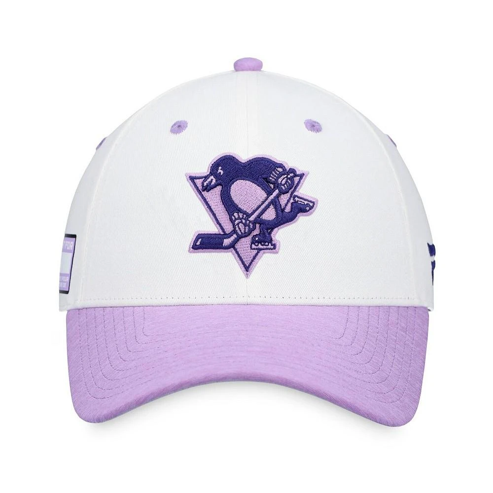 商品Fanatics|Men's Branded White, Purple Pittsburgh Penguins 2022 Hockey Fights Cancer Authentic Pro Snapback Hat,价格¥228,第3张图片详细描述