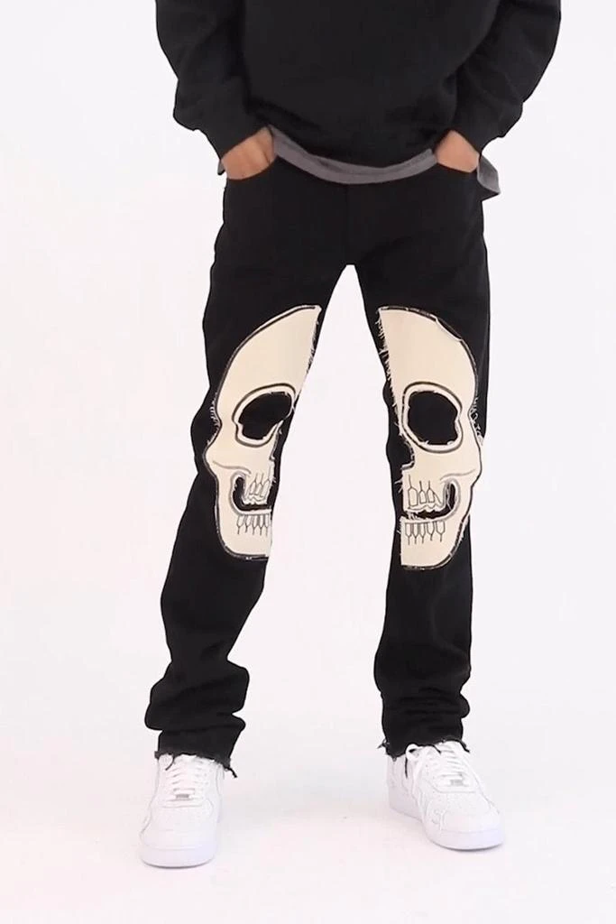 商品MNML|D181 Straight Denim - Black/White,价格¥296,第3张图片详细描述