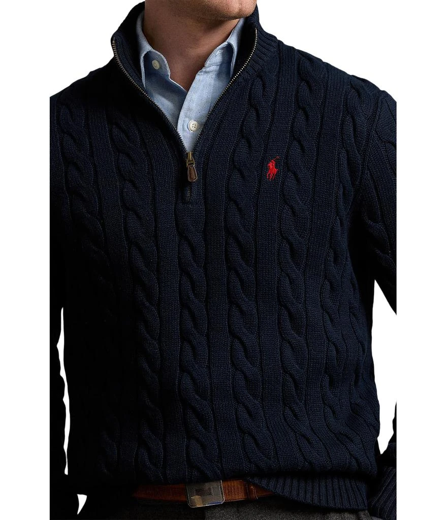 商品Ralph Lauren|Long Sleeve Cotton Cable 1/2 Zip,价格¥675,第3张图片详细描述