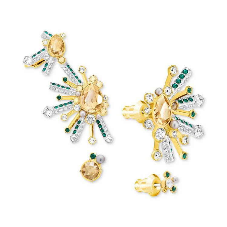 商品Swarovski|Two-Tone 2-Pc. Set Multicolor Crystal Ear Crawler & Linear Drop Earrings Set,价格¥2238,第5张图片详细描述