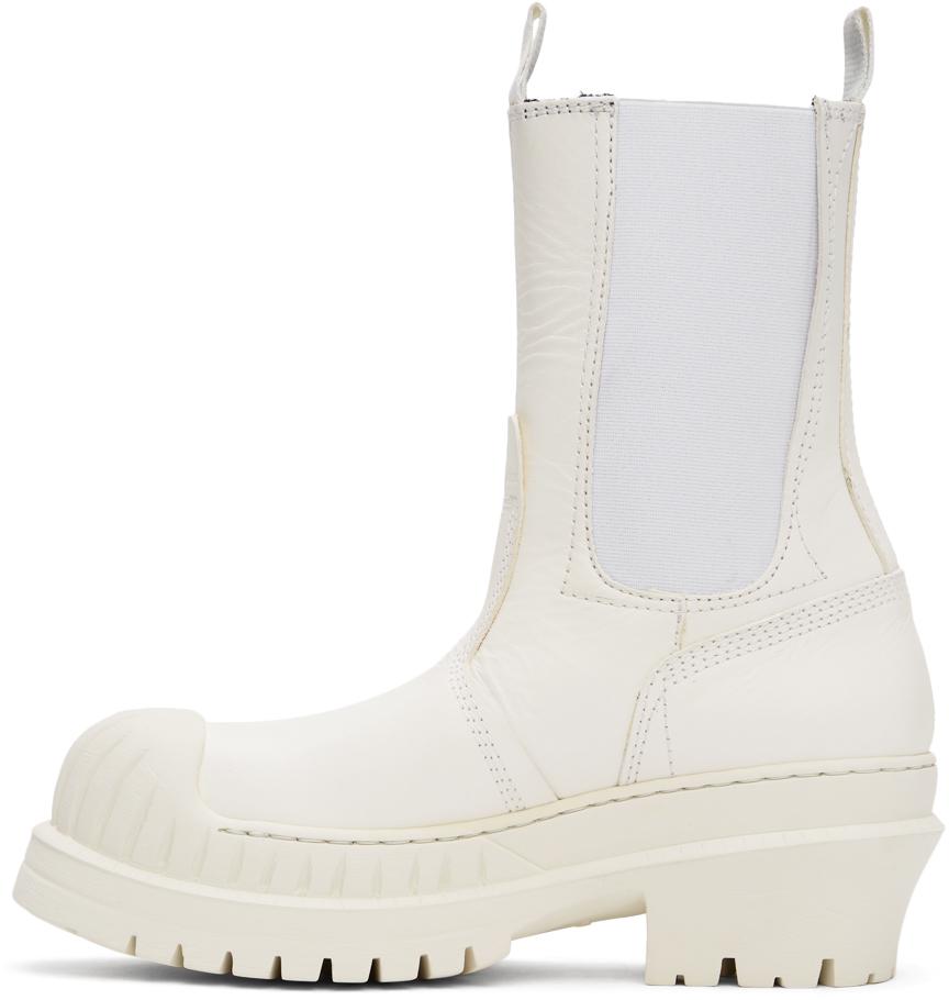 White Leather Chelsea Boots商品第3张图片规格展示