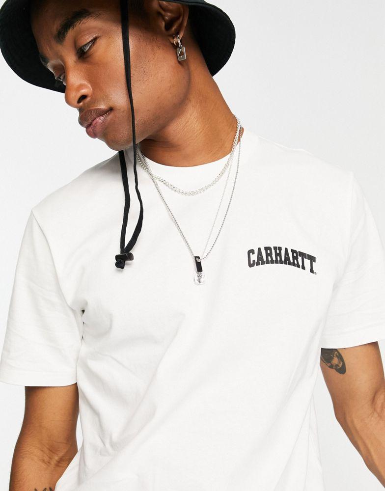 Carhartt WIP university t-shirt in white商品第2张图片规格展示