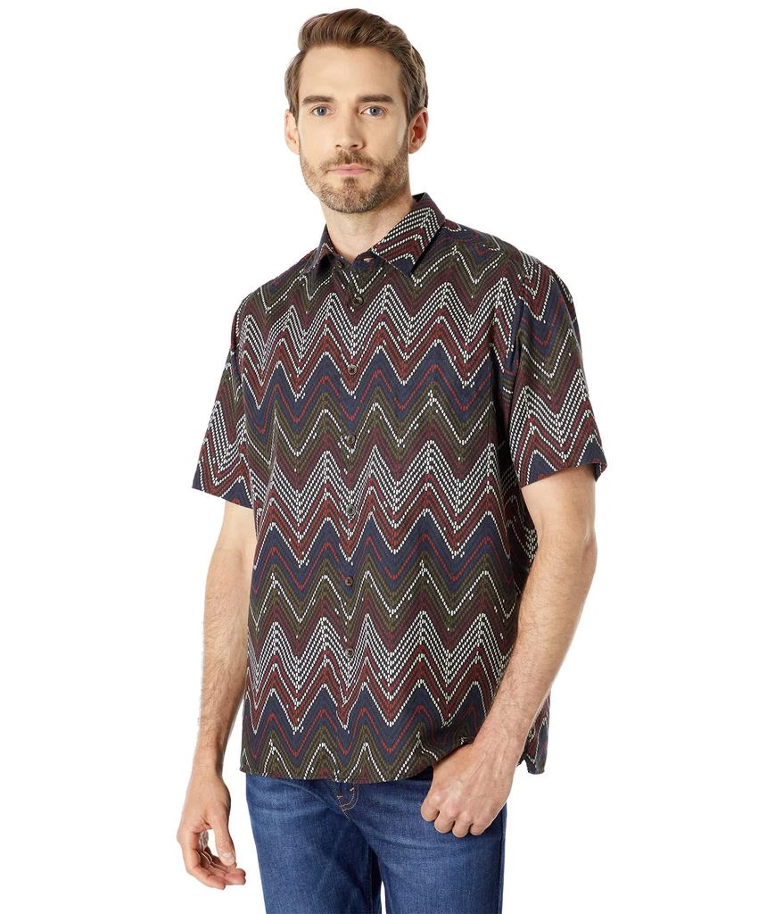 商品Ted Baker London|Justsit Short Sleeve Zigzag Print Shirt,价格¥804,第1张图片