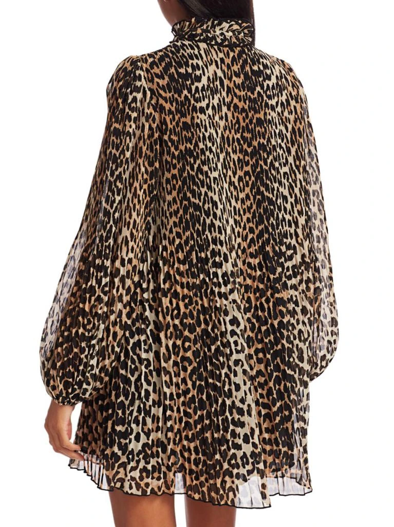 商品Ganni|Georgette Leopard Mini Shirtdress,价格¥679,第4张图片详细描述