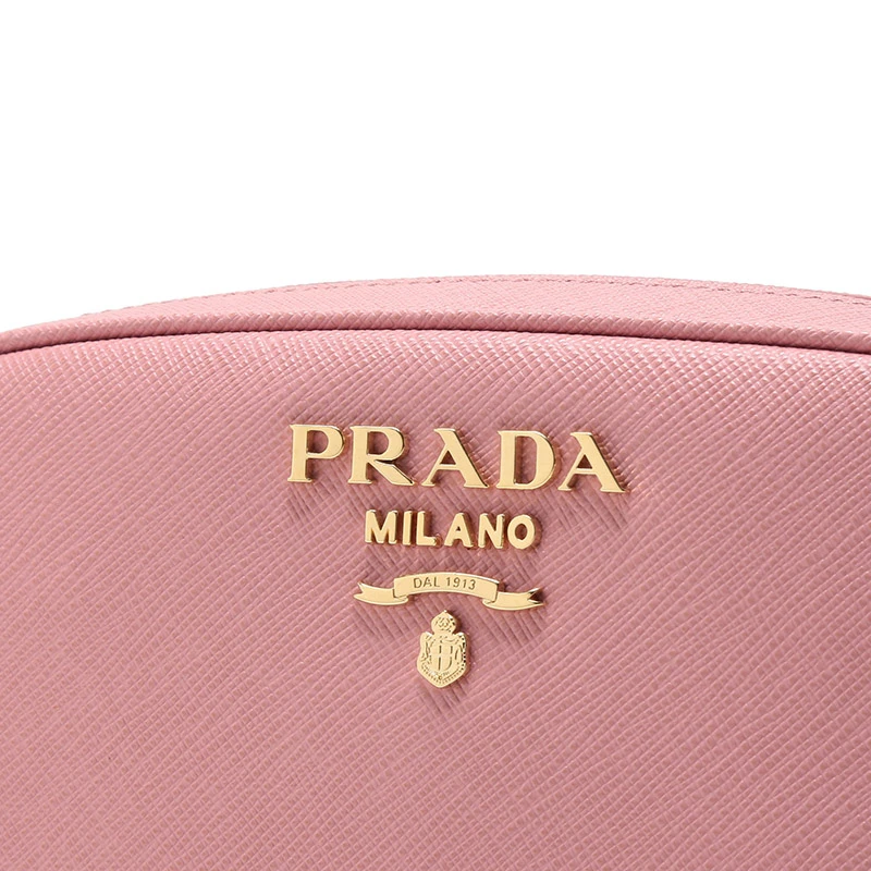 Prada 普拉达 女士花瓣粉皮革腰包单肩斜挎包链条包 1BL007-NZV-F0442 商品
