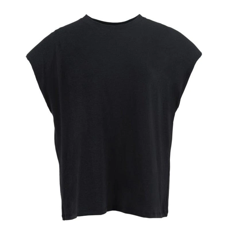 商品1 People|Muscat  Bold Shoulder Tee Black Sand,价格¥340,第1张图片
