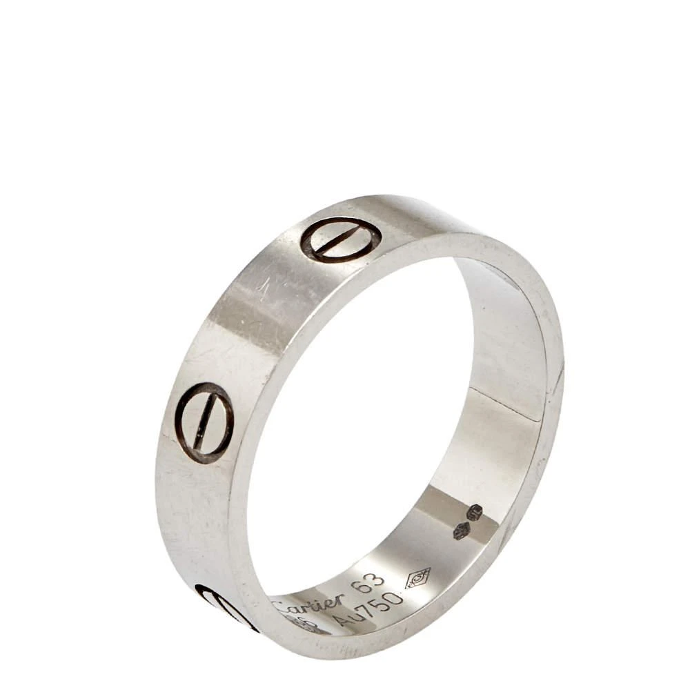 商品[二手商品] Cartier|Cartier Love 18K White Gold Band Ring Size 63 ,价格¥8771,第1张图片