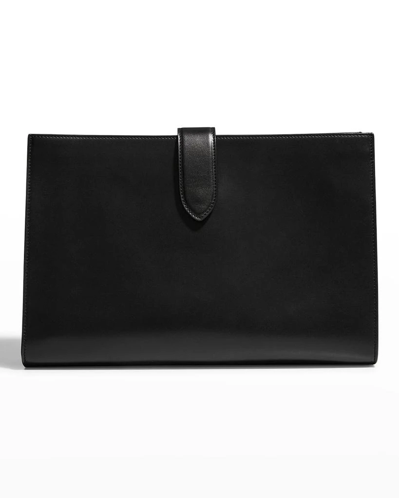 商品The Row|Vera Portfolio Flap Clutch Bag in Calf Leather,价格¥17783,第1张图片