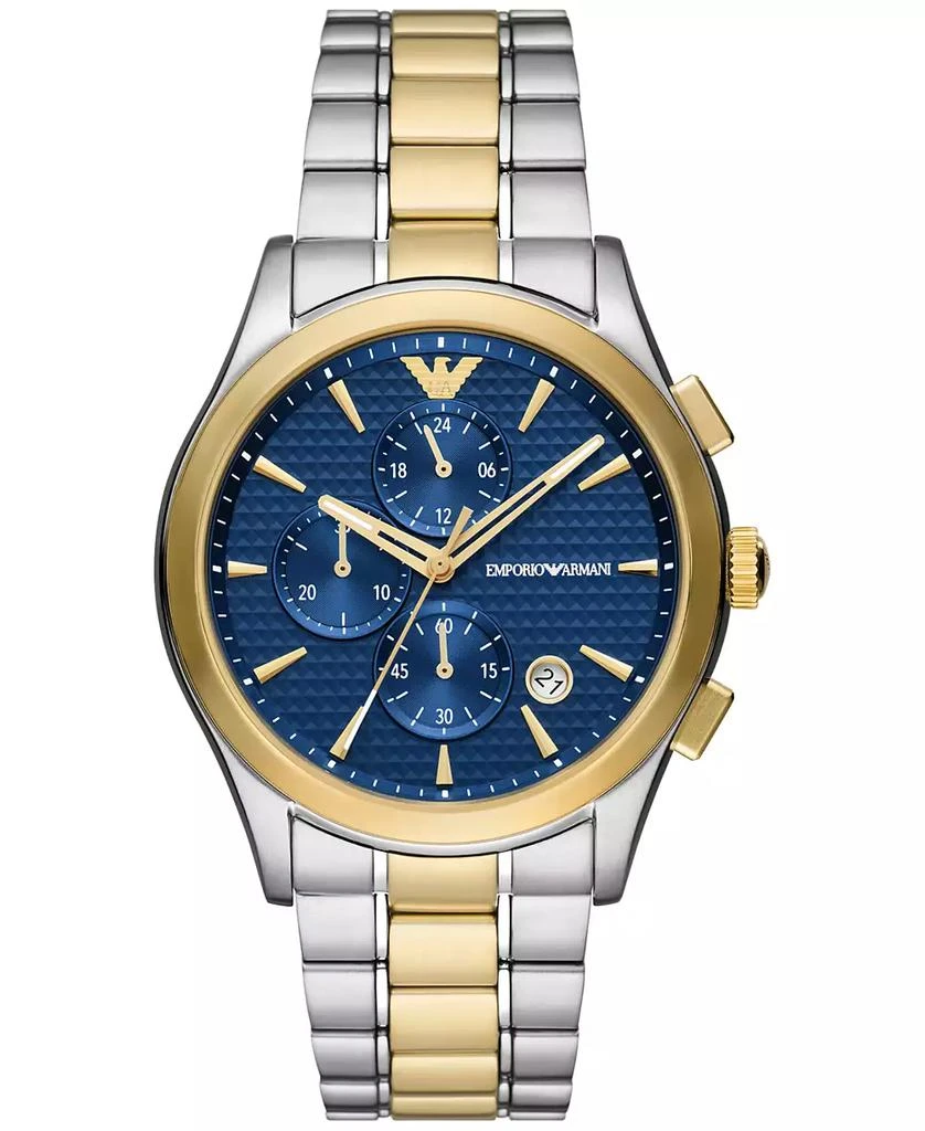 商品Emporio Armani|Men's Chronograph Paolo Two-Tone Stainless Steel Bracelet Watch 42mm,价格¥2893,第1张图片