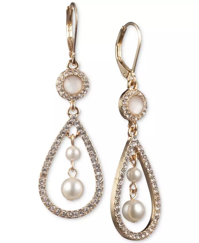 商品Anne Klein|Gold-Tone Imitation Pearl Orbital Drop Earrings,价格¥199,第1张图片