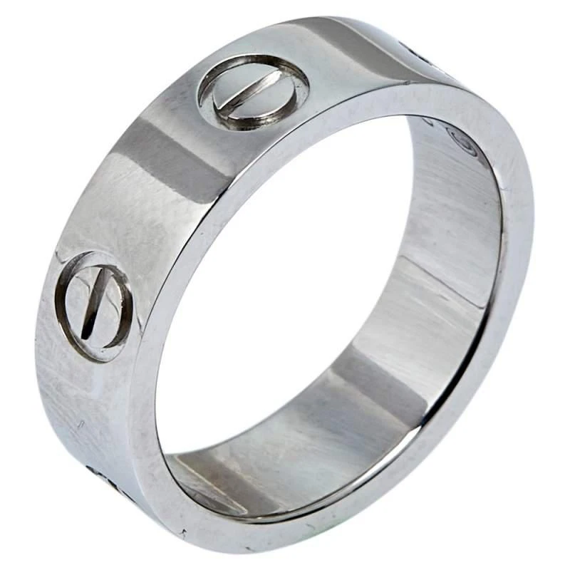 商品[二手商品] Cartier|Cartier Love Platinum Band Ring Size 51,价格¥8314,第1张图片