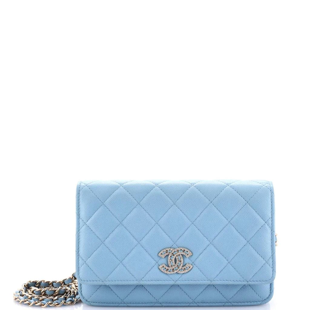 商品[二手商品] Chanel|Twisted Crystals CC Wallet on Chain Quilted Caviar,价格¥37852,第1张图片