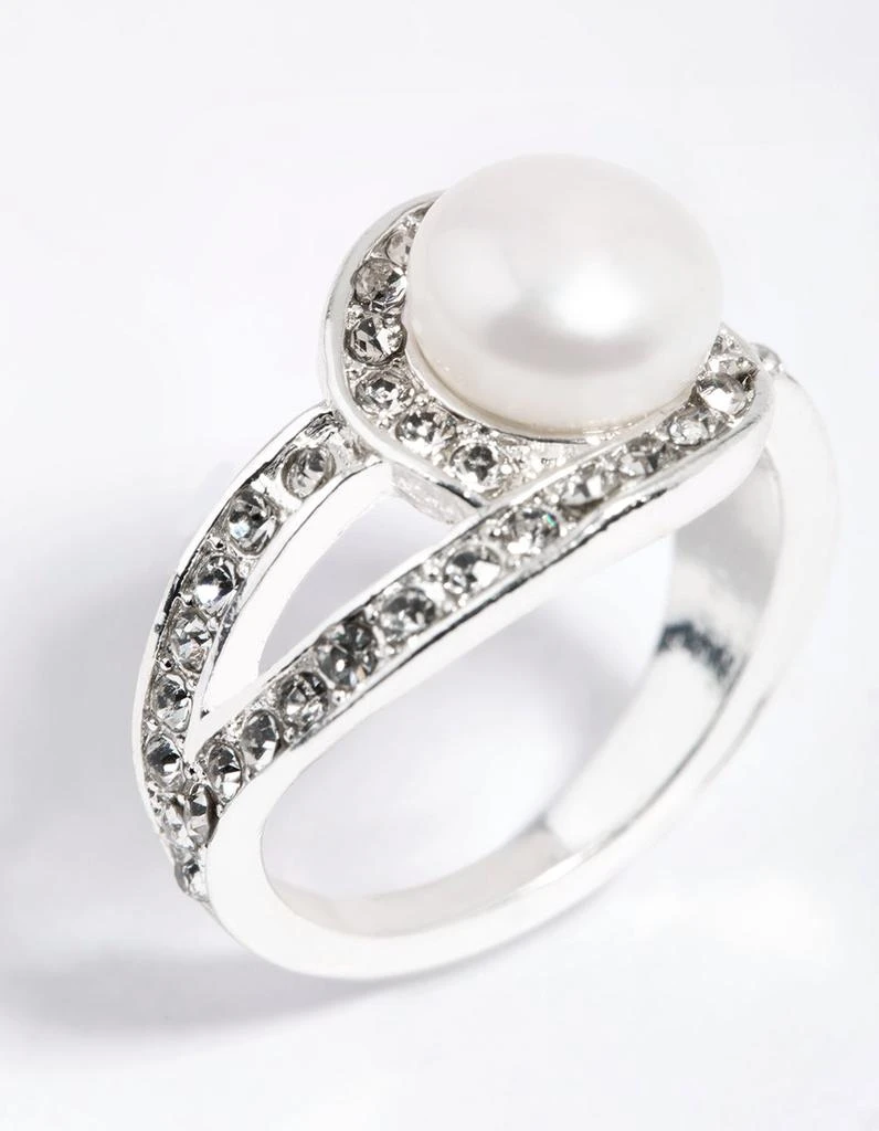 商品Lovisa|Silver Classic Pearl and Diamante Cocktail Ring,价格¥50,第1张图片